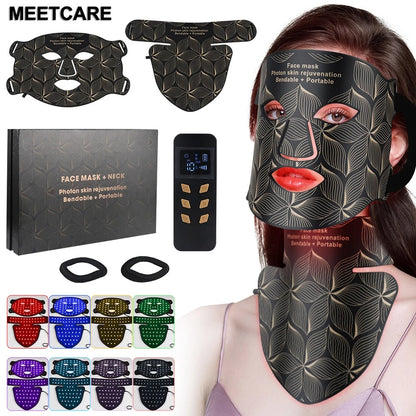 8-Color LED Face & Neck Mask with Red Light & Near Infrared Therapy